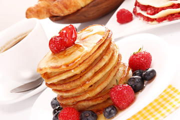 Delicious freshly prepared pancakes