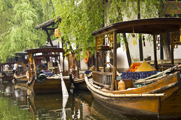 Obraz premium Gondolas in Zhouzhuang China