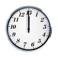 Wall clock on a white background