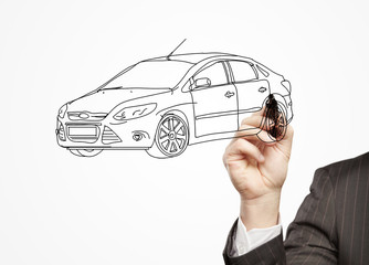 model car draws