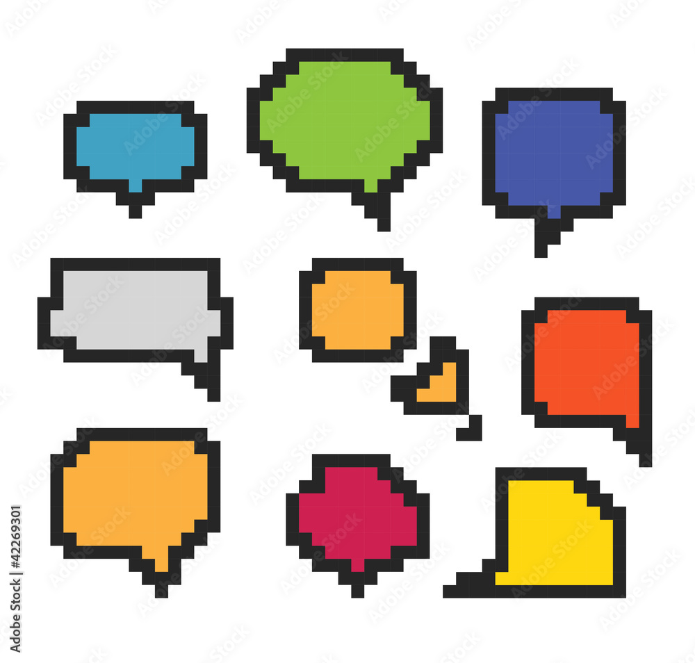 Aufkleber Color abstract speech clouds . Template for a text