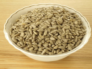 Bowl of sunflower seeds