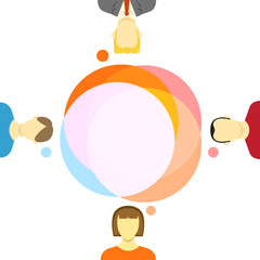 Talking people illustration
