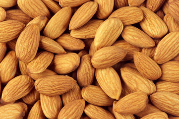 Almonds close-up