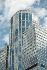 Skyscrapers in a modern business part of a city