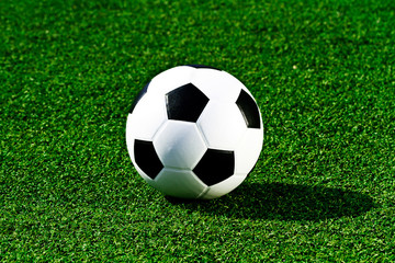 Obraz na płótnie Canvas Soccer ball on green grass