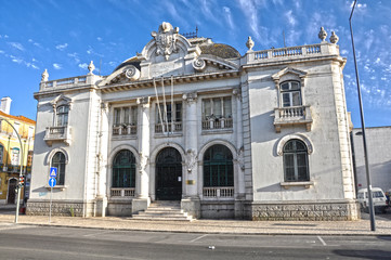 Fototapeta na wymiar Setubal, Portugal Bank Building