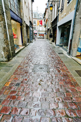 old paved road in Dinan