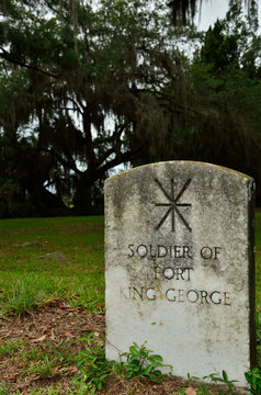 Fort King George Soldier Tombstone