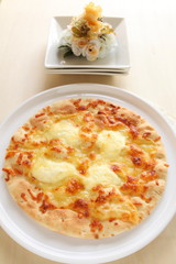 Homemade cheese pizza