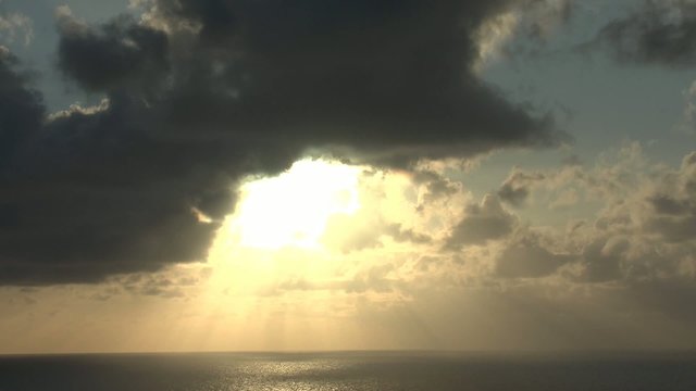 sonnenuntergang &uuml;berm meer