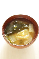 Japnaese cuisine, Wakame and chinese cabbage Miso soup