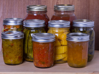 Homemade preserves and fruits