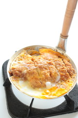 Cooking of japanese Katsudon