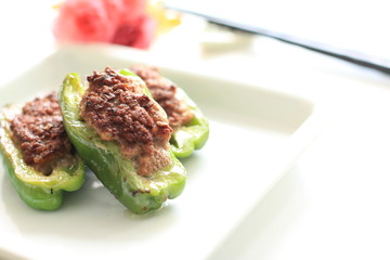 Chinese cuisine, Mince meat in Bell pepper