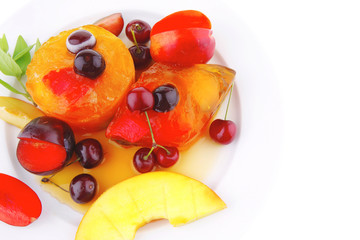 fruit icecream and fruits