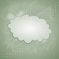 Abstract retro background with cloud