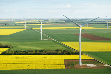 Photo aerienne eoliennes