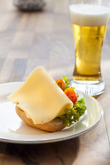 Snack bun with cheese