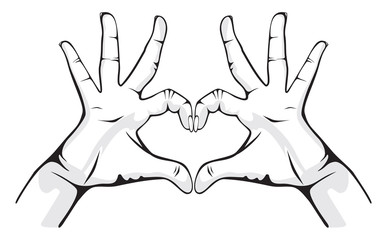 hands showing heart