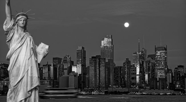 Fototapeta new york city black and white hi contrast
