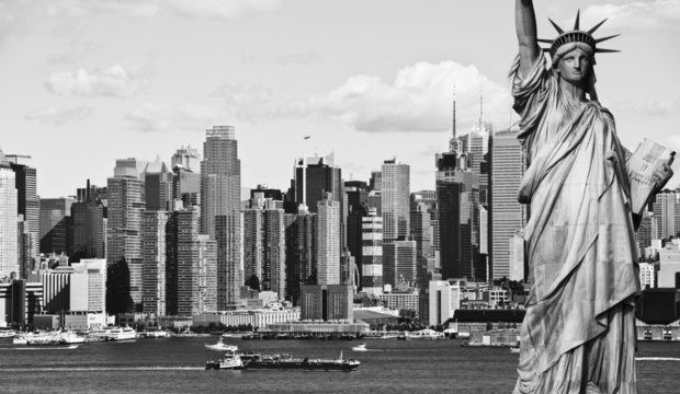 Fototapeta kontrast czarno-biały z Nowego Jorku