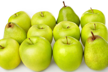 green apple and pear