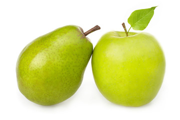 green apple and pear