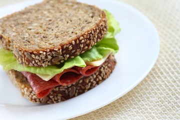Sandwich with brown bread