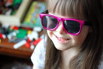 Portrait of beautiful young girl smiling