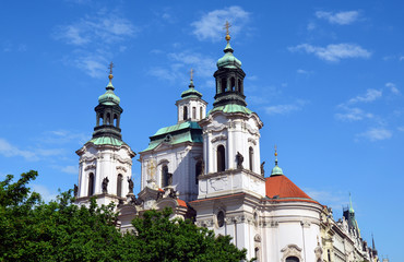Fototapeta na wymiar Saint Nicholas Church Prague - famous sights