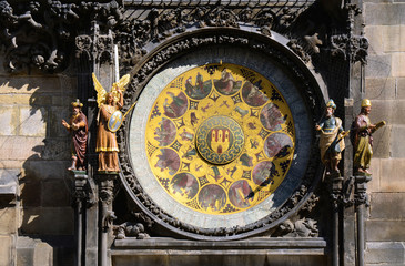 Prague famous sights - Astronomical clock detail