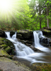 beautiful waterfalls in the Bavarian Forest-Germany