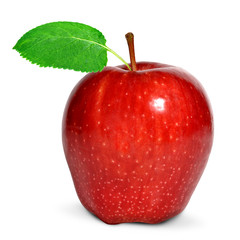 red apple isolated on white