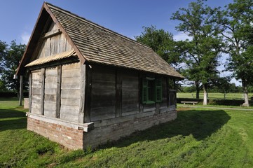 Oak cottage in the farmyard