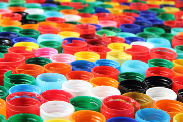 color plastic caps background