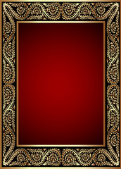 gold(en) frame with band of the vegetable pattern