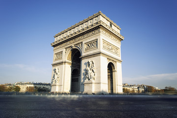 Naklejka premium Arc de Triomphe w Paryżu, Francja