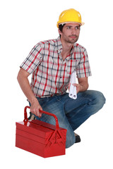 Foreman on white background