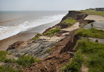 Erosion of cliffs