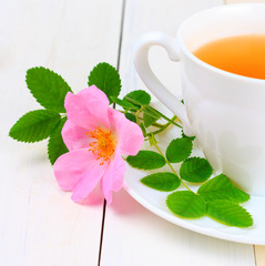 Morning tea with rosehip. Studio