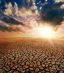 Schilderijen op glas drought earth and dramatic sky © Mykola Mazuryk