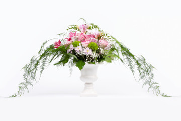 bunch of flowers on white background