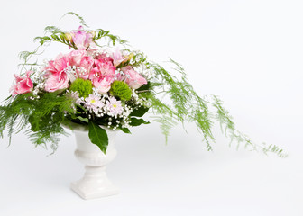 bunch of flowers on white background
