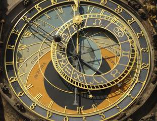 Fototapeta na wymiar Old clock in Prague