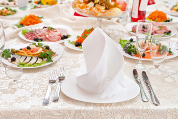 Wedding table setting