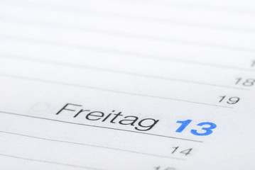 Obraz premium freitag dreizehn schraeg