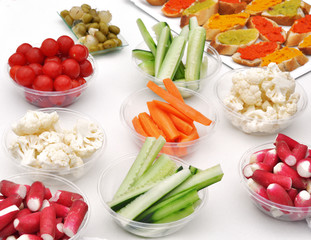 Cocktail et petits légumes