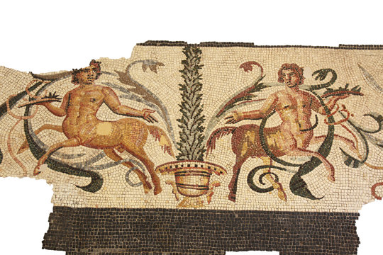 mosa&iuml;que aux centaures