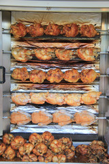 Roasted chicken on the grill